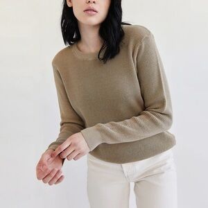 It is well la thermal waffle lightweight sweater